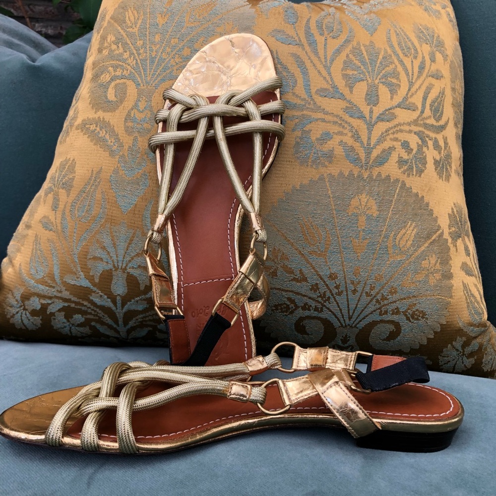 Gold Lanvin Sandals